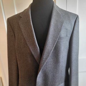 Hart Schaffner Marx 100% Wool Gray Herringbone Sportcoat - Excellent Condition